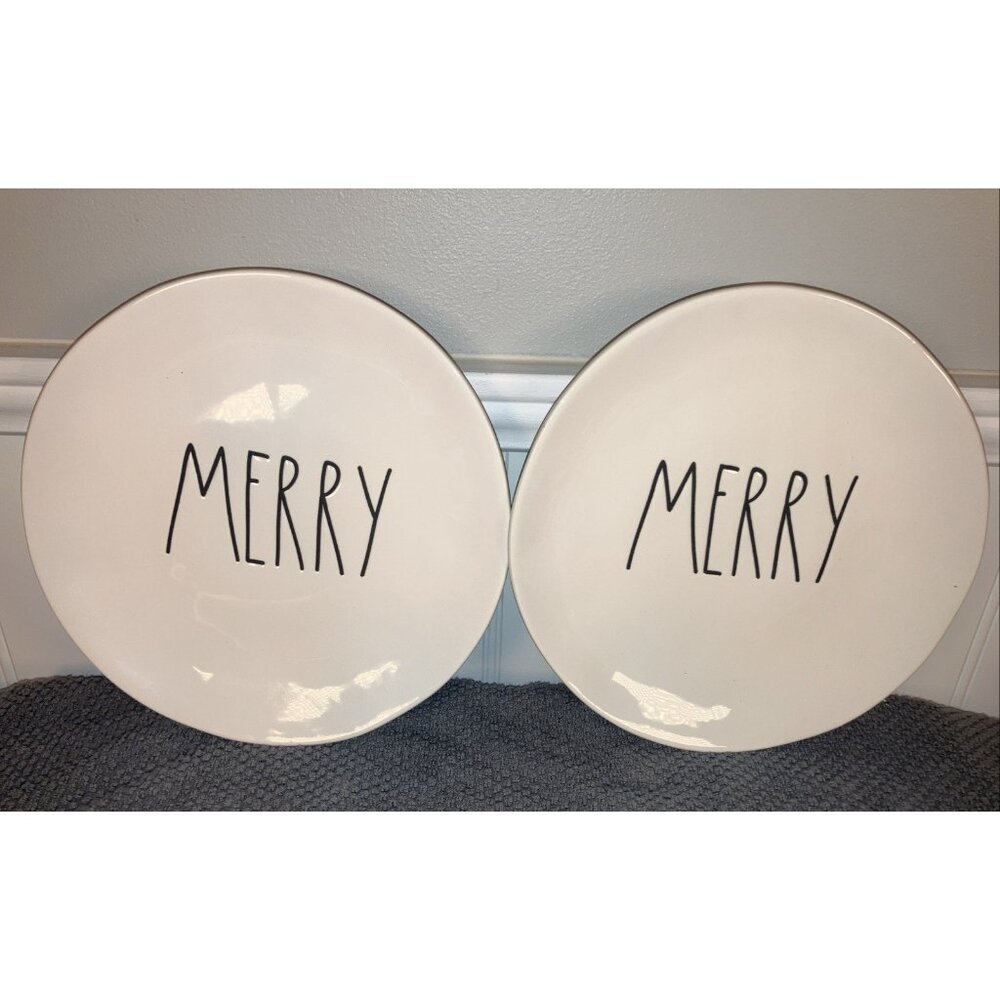 Rae Dunn Artisan Collection Delish 8” Plate Set of 2